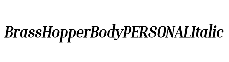 Brass Hopper Body PERSONAL Italic  لخطوط تنزيل