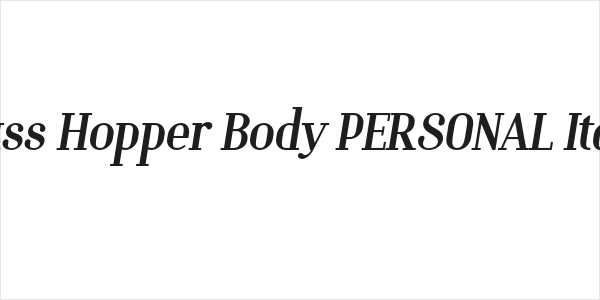 Brass Hopper Body PERSONAL Italic Logo