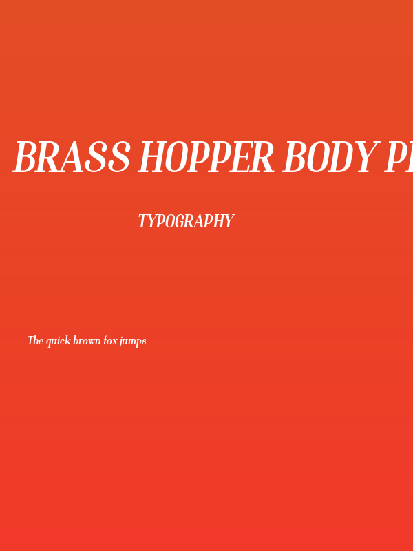 Brass Hopper Body PERSONAL Italic Poster