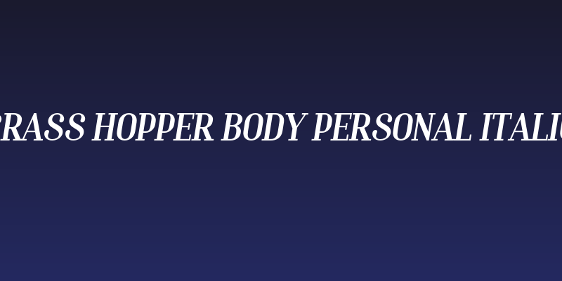 Brass Hopper Body PERSONAL Italic Social Header