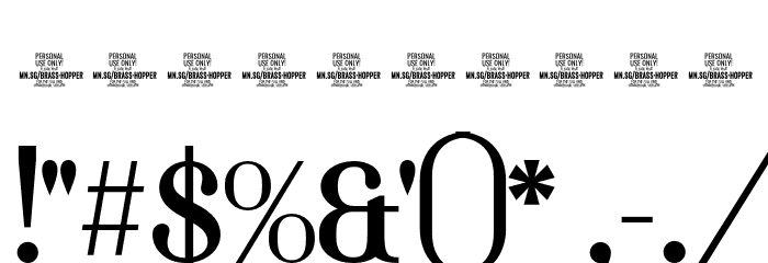 Brass Hopper Body PERSONAL Regular Font OTHER CHARS