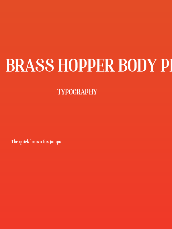 Brass Hopper Body PERSONAL Regular Poster