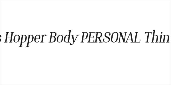 Brass Hopper Body PERSONAL Thin Italic Logo