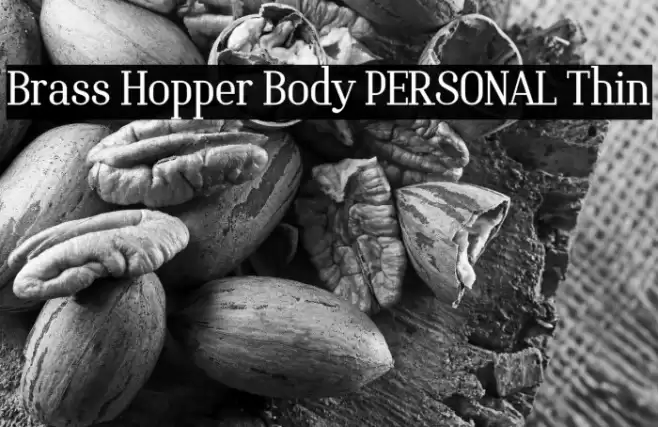 Brass Hopper Body PERSONAL Thin Font examples