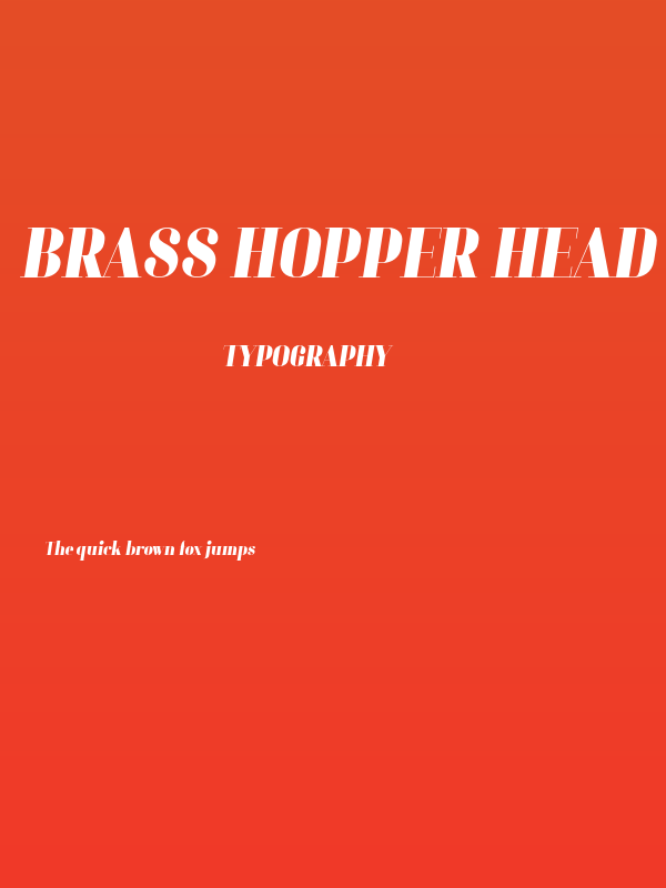 Brass Hopper Head PERSONAL Black Italic Poster