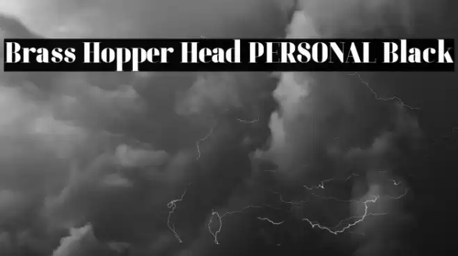 Brass Hopper Head PERSONAL Black Font examples