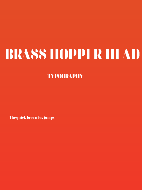 Brass Hopper Head PERSONAL Black Poster