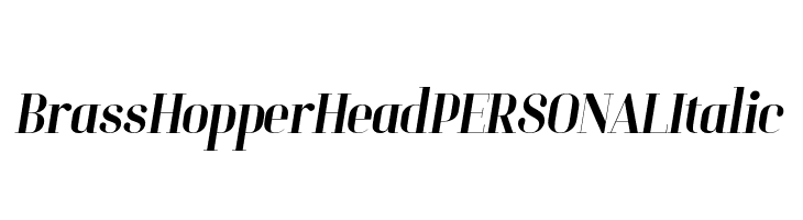 Brass Hopper Head PERSONAL Italic  Frei Schriftart Herunterladen