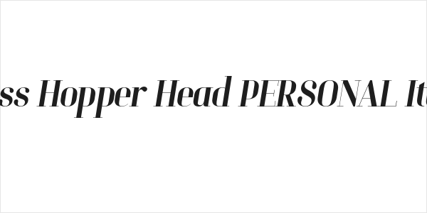 Brass Hopper Head PERSONAL Italic Logo