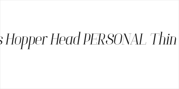Brass Hopper Head PERSONAL Thin Italic Logo