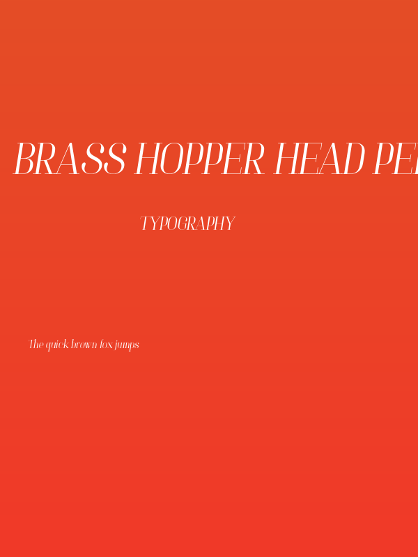 Brass Hopper Head PERSONAL Thin Italic Poster