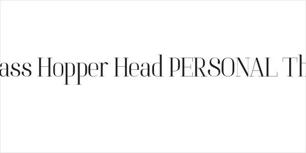 Brass Hopper Head PERSONAL Thin Logo