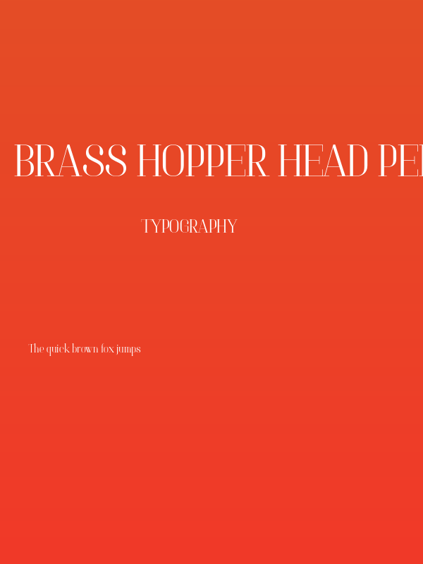 Brass Hopper Head PERSONAL Thin Poster