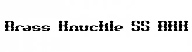 Brass Knuckle SS BRK  les polices de caractères gratuit tlcharger