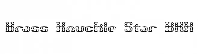 Brass Knuckle Star BRK  les polices de caractères gratuit tlcharger