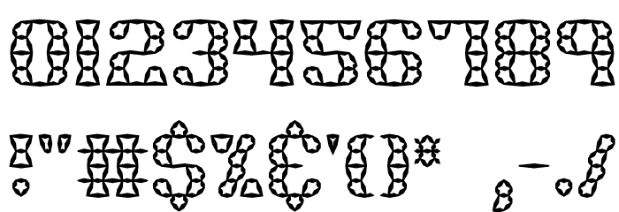 Brass Knuckle Star BRK Font OTHER CHARS