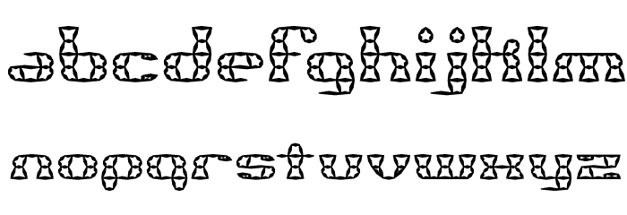 Brass Knuckle Star BRK Font LOWERCASE