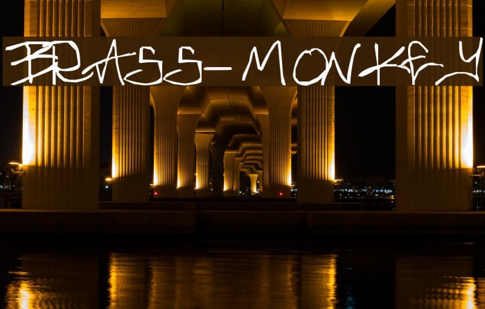 Brass-Monkey Font examples