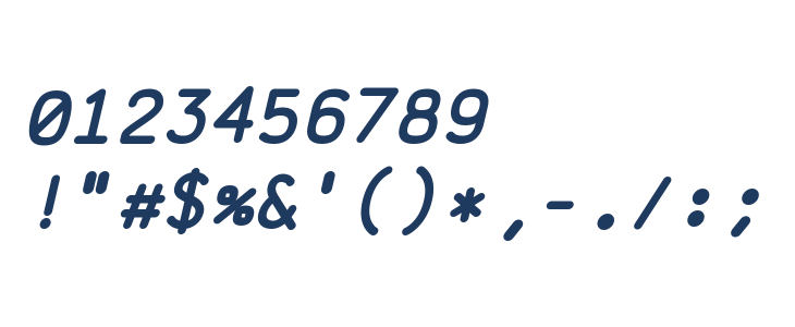 Brass Mono Bold Italic Other Characters