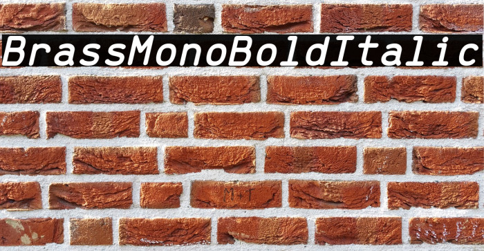 Brass Mono Bold Italic Example 1
