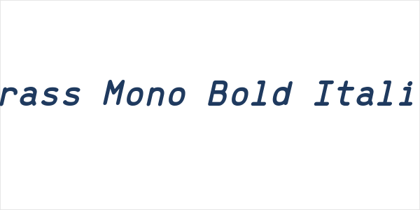 Brass Mono Bold Italic Logo