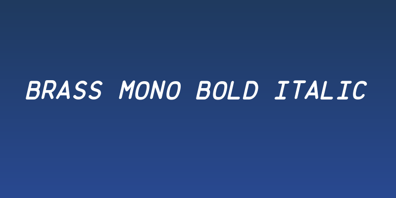 Brass Mono Bold Italic Social Header
