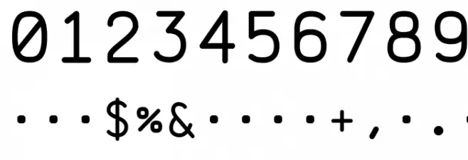 Brass Mono Comfortable Regular Font OTHER CHARS