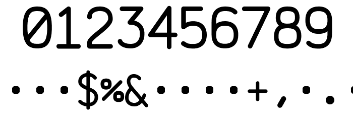 Brass Mono Cozy Regular Font OTHER CHARS