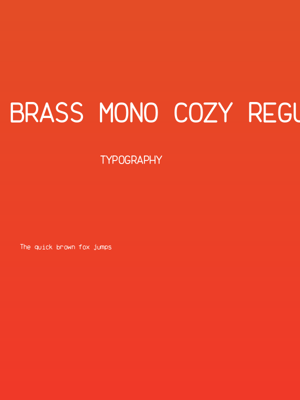 Brass Mono Cozy Regular Poster