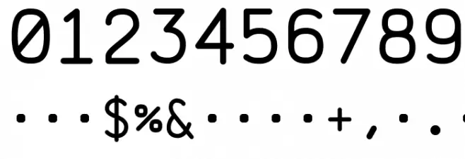 Brass Mono Regular Font OTHER CHARS