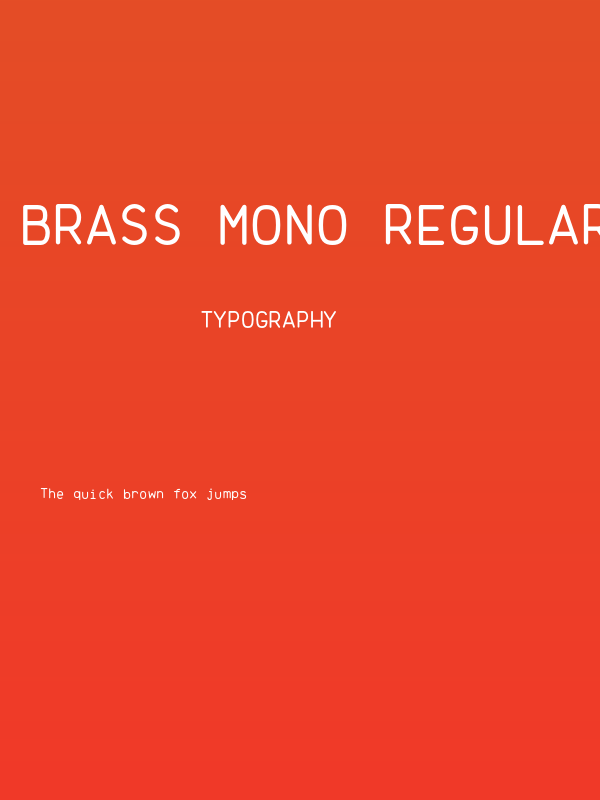Brass Mono Regular Poster