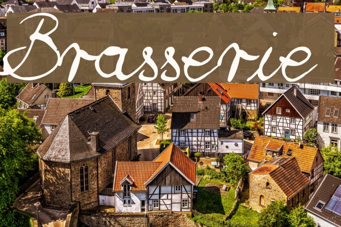 Brasserie Font examples
