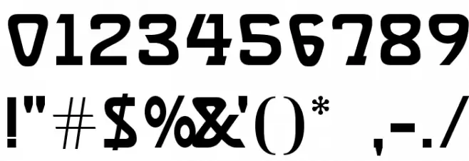 Brassett Font OTHER CHARS