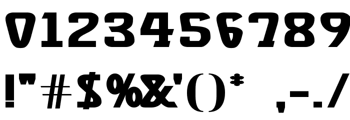 Brassett_Bold Font OTHER CHARS