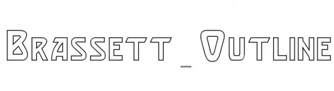 Brassett_Outline  フリーフォントのダウンロード