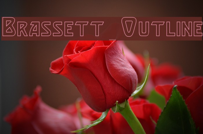 Brassett_Outline Font examples