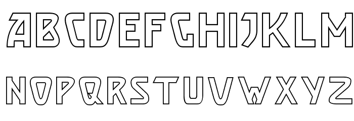 Brassett_Outline Font LOWERCASE