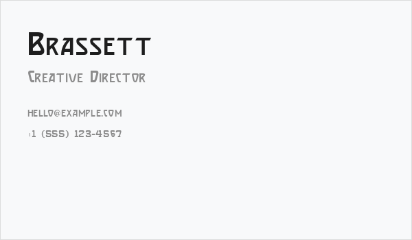 Brassett Business Card
