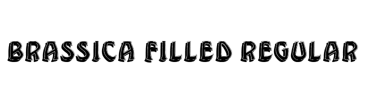 Brassica Filled Regular  Free Fonts Download
