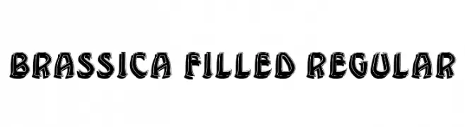 Brassica Filled Regular  font caratteri gratis