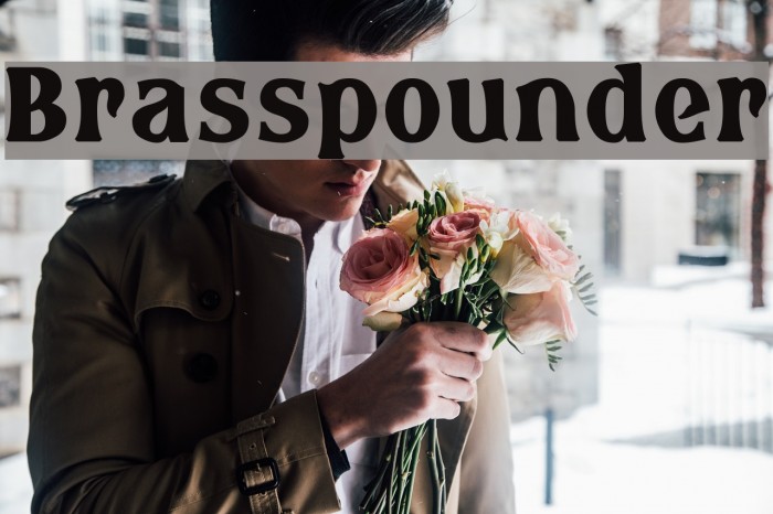 Brasspounder Font examples