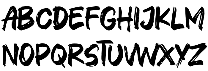 Brat Town Schriftart Groß