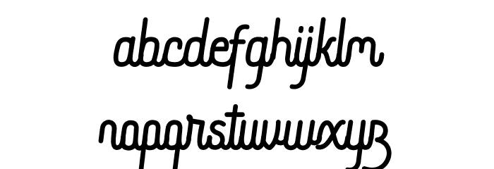 Bratas Rounded Font LOWERCASE