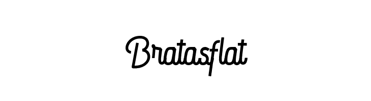 Bratas flat  フリーフォントのダウンロード