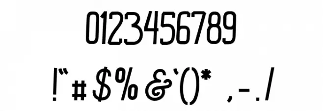 Bratas flat Font OTHER CHARS