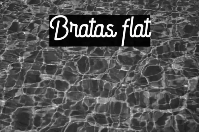 Bratas flat Font examples
