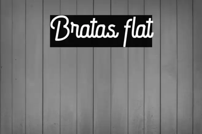 Bratas flat Font examples