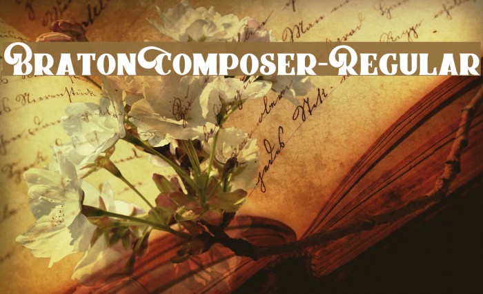BratonComposer-Regular Font examples