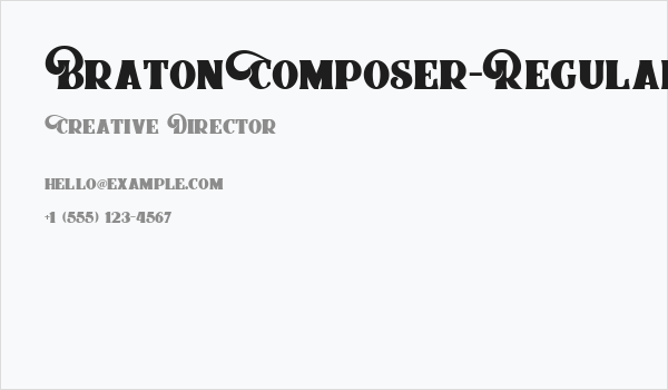 BratonComposer-Regular Business Card