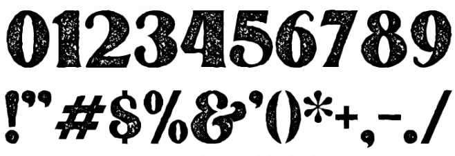 BratonComposerStampRough-Regular Font OTHER CHARS